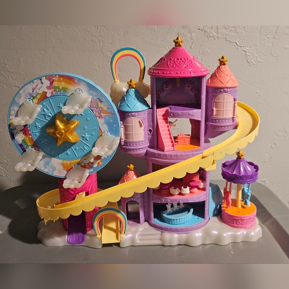 Polly Pocket Carnival Funland Pink Purple Fantasy Castle Playset